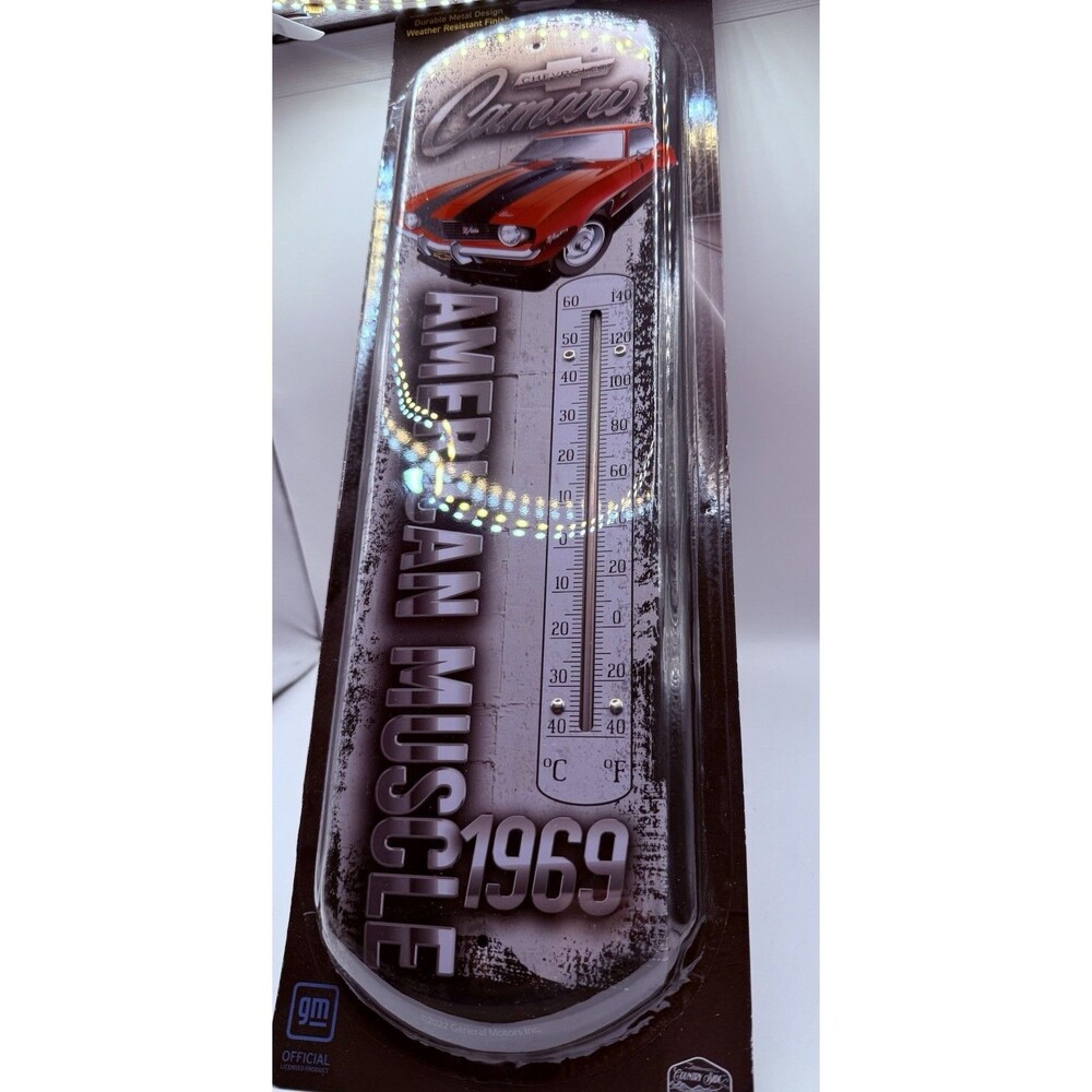 Chevrolet Camaro Metal Thermometer American Muscle Weather Resistant